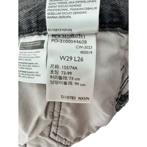 Levis 501 Original Fit Grey Straight Leg Raw Hem Jeans Womens Grunge Streetwear thumbnail 7