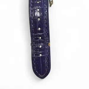Vintage rectangle‎ quartz watch purple crocodile pattern leather rhinestone thumbnail 4