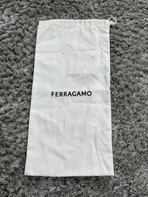 Single Salvatore Ferragamo Off White Canvas Storage Dustbag Cover 16x8 thumbnail 2