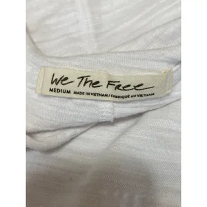 Free People We The Free White Ruched Long Sleeve Crew Neck Blouse Top Size M thumbnail 5