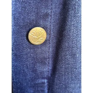NWT Draper James RSVP Ruffle Trim Dark Denim Jacket Size XL thumbnail 14