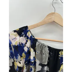 Buddy Love Women Small‎ Floral Rose Watercolor Off Shoulder Dress Bell Sleeve thumbnail 7