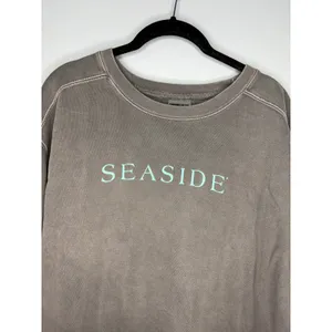 Comfort Colors Seaside Crewneck Sweatshirt Gray Size Large Pullover 30A Florida thumbnail 2