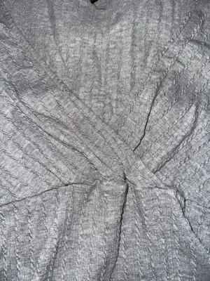 Women's Grey Long Sleeve Twist Front Knit Top thumbnail 3
