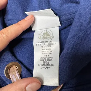 Disney World 50th Anniversary Cropped Hoodie L Navy Rose Gold thumbnail 8