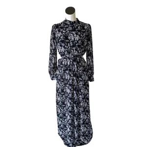 NWT Lush Long Sleeve Floral Maxi with Side Cut Out thumbnail 8