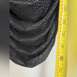 NWOT Lucy in the Sky Emaline Ruched Bodycon Mini Dress in Black homecoming M thumbnail 8