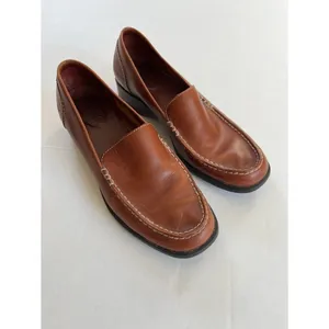 Timberland Womens Sz 9 SMART Brown Leather Shoes Slip On Loafer thumbnail 4
