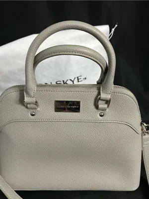 London Skye Women’s Light Grey Satchel Handbag Purse NWT thumbnail 4