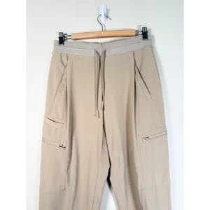 Athleta Go Far Travel Pant Tan Khaki Cargo Jogger Pockets Size 4 RN 54023 thumbnail 3