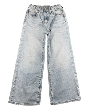 Old Navy Extra High-Rise Sky-Hi Wide Leg Jeans Womens 0 Blue Light Stretch Denim thumbnail 1