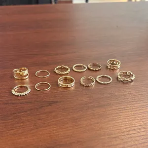 Gold Stacking Ring Set of 10 thumbnail 4