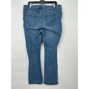 Old Navy Womens Size 16 Long Original Mid Rise Jeans Medium Wash Blue‎ Stretch thumbnail 5