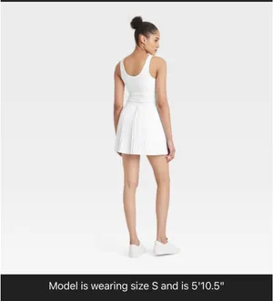 All in Motion White Pleated Active Dress Women’s thumbnail 5
