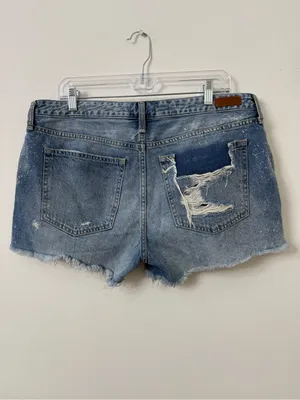 {12} Abercrombie & Fitch Distressed Denim Shorts thumbnail 4