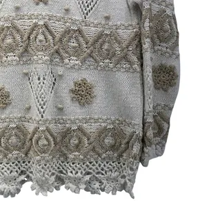 Express Vintage Fair Isle Sweater Cream Medium‎ thumbnail 14