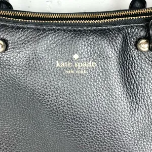 Kate Spade Womens Reis Shoulder Bag Black Pebbled Leather Triple Compartment thumbnail 15
