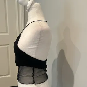 White Fox Black String Halter Top thumbnail 2