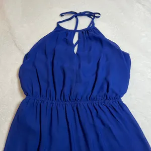 Women's Sleeveless Open Back Halter Maxi Dress Size XS Vacation Euro Summer thumbnail 3