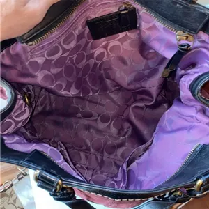 Coach Burgundy Suede Hampton Shoulder Bag thumbnail 7