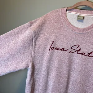 Chicka-d Iowa State University Red Marl Knit Crewneck Sweatshirt Women's Large thumbnail 2