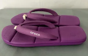 Crocs Women’s Size 9 Purple Flip Flops Excellent Condition (B198) thumbnail 1