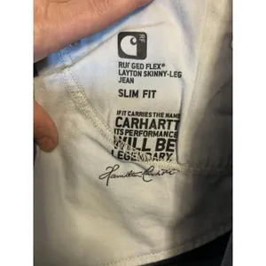 Carhartt Rugged Flex Layton Skinny Leg Jeans Slim Fit Size 10 Stretch Denim thumbnail 10