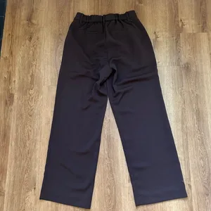 Quince Stretch Crepe Pleated Wide Leg Pants Coffee Bean Brown Size 4 thumbnail 7