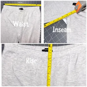 Forever 21 Raw cut flare fleece lined sweatpants Lounge Pant Light Gray M thumbnail 7