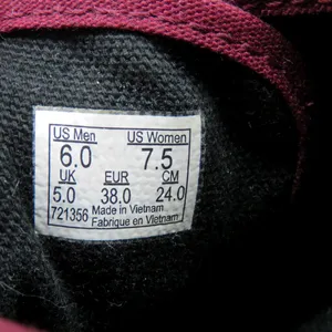 Vans Classic Low Top Skate Shoes Maroon Burgundy Sneakers Size 7.5 thumbnail 10