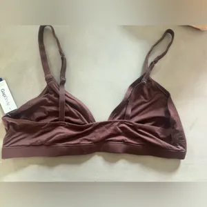 NWT Gap Body Women's Super Stretch Triangle Pullover Bralette Bra Brown Medium‎ thumbnail 4