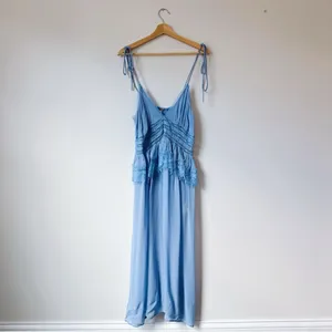 NWOT Free People Women’s Intimately x Revolve Kiki Slip in Chambray Blue thumbnail 8