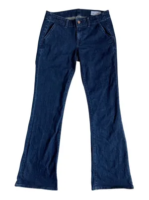 Gap Long & Lean Jeans Womens 27 4R Dark Rinse Low Rise Flare Bootcut 844088 thumbnail 1