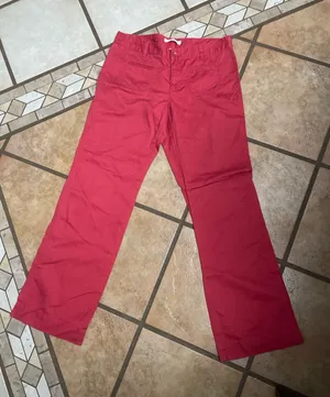 Loft straight Leg low-rise Red Pants thumbnail 1