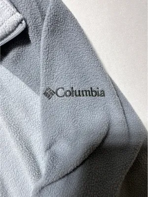 Columbia Light Blue & Gray Fleece Pullover - Size Large Cozy thumbnail 3
