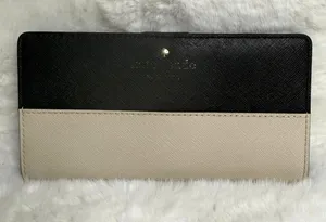 KATE SPADE New York Black Beige Bifold Wallet thumbnail 1