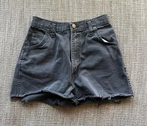 Black Vintage Shorts Size 24 thumbnail 1