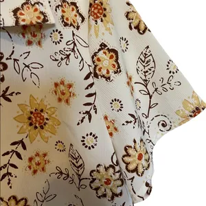Laura Scott vintage white flower print button down shirt size 12 thumbnail 2