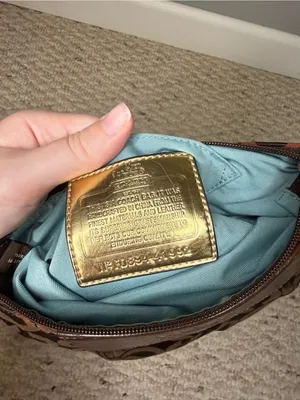 Y2K Coach Signature Op Art Madison Crossbody Bag in Brown Coach Monogram Purse thumbnail 9