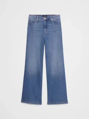 NWT Banana Republic Size 31 or 12 31x30 12x30 Black Wide-Leg High-Rise Jean NEW thumbnail 2