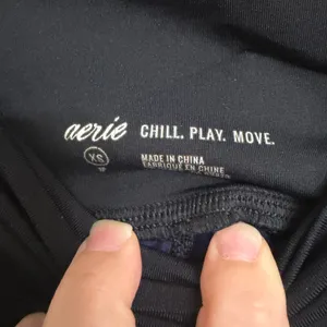 Aerie Chill Play Move High Waisted Colorblock Mesh Pocket Leggings Black Blue XS thumbnail 7