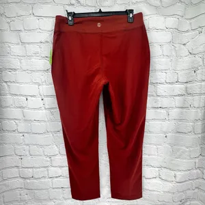 Lands End Everyday Active Pants L Rust Pull On Stretch Pockets Athleisure thumbnail 2