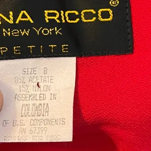 Vintage Donna Ricco Dress‎ Red thumbnail 8