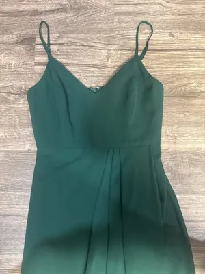 Lulu's Emerald Green Spaghetti-Strap Midi Dress with Front Slit thumbnail 5