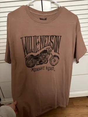 Oversized Willie Nelson T shirt Brown Size M thumbnail 2