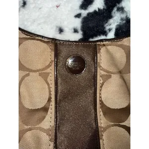 Vintage Coach Signature Stripe Hobo thumbnail 2