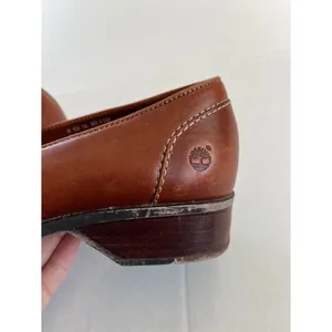 Timberland Womens Sz 9 SMART Brown Leather Shoes Slip On Loafer thumbnail 3