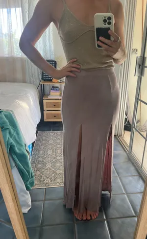 Charlotte Russe Long Skirt Slit Maxi thumbnail 1