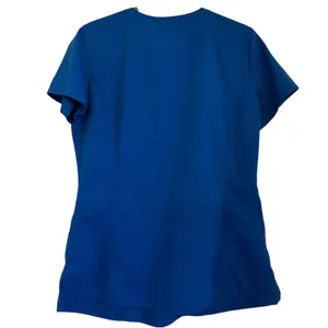 Healing Hands Scrubs Purple Label Jasmin Top Satin Ribbon Style Royal Blue Zip S thumbnail 4