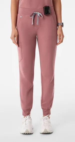 FIGS HW Zamora Jogger Scrub Pants Womens XXS Mauve Pink High Waisted 1000207 thumbnail 1